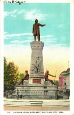 View of Brigham Young Monument, Main Street, Salt Lake City, Utah Postcard picture