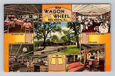 Rockton IL-Illinois, The Wagon Wheel, Antique, Vintage Souvenir Postcard picture