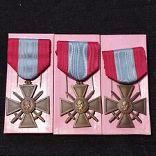 TIR) Lot of 3 crosses des TOE in box box French army french medal FRANCE picture