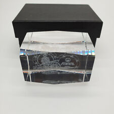 Allstate 2006 Etched Clear Crystal Anniversary Paperweight with Box picture