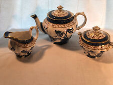 Booths Pottery Real Old Willow Tea Pot With Lid And Creamer Sugar W/ Lid picture