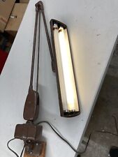 Vintage DAZOR Floating Drafting Desk Clamp on Light / Lamp ~Brown picture