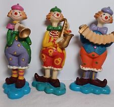 3 Clowns Band Accordion Saxophone Trumpet  Beret 5 1/2 inch Country Collections picture