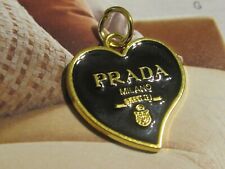 PRADA ZIP PULL   20X22MM gold tone BLACK ,   THIS IS FOR 1 picture