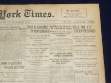 1916 JANUARY 21 NEW YORK TIMES - VILLA NOT YET TAKEN PRISIONER - NT 9070 picture