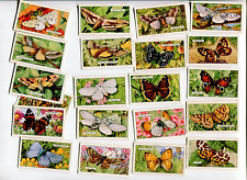 1938 GALLAHER LTD CIGARETTES BUTTERFLIES AND MOTHS 25 DIFFERENT CARD LOT picture
