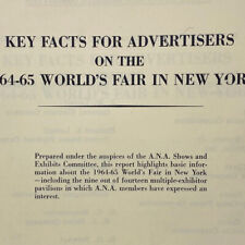 Vintage New York World's Fair 1964-1965 Key Facts For Advertisers Brochure picture