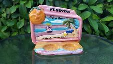 Vintage Florida Souvenir Napkin Holder Sailboat Beach Ball Sunshine State picture