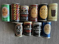 10 Vintage GUINNESS Beer Straight Steel Empty Beer Cans - Very RARE picture