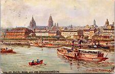 Mainz Germany on Rhein River- Tuck Oilette Postcard- Charles Flowers Artist 1910 picture
