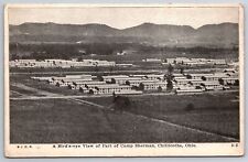 Chillicothe Ohio~Camp Sherman Birdseye View~1920s B&W Postcard picture