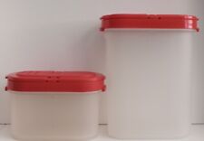 Tupperware Modular Mates Large & Small Spice Shaker Set of 2 Red  picture