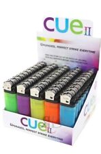 CUE II Classic Lighters 50 Pk Assorted Colors Long Lasting Easy Strike New picture