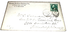 1880's CANADA SOUTHERN RAILWAY NYC COMPANY ENVELOPE picture