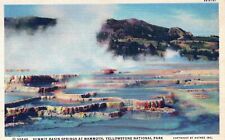 Summit Basin Springs Mammoth Yellowstone National Park Linen UNP Postcard picture