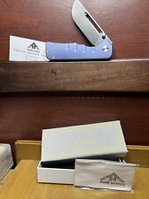 Miguron Ameight Preyert II Folding Knife Blue Ti HandleS90V Plain AM8-006BU #568 picture