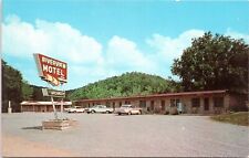 Riverview Motel, Jasper, Arkansas - 1950s Chrome Postcard - Roadside picture