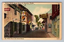 St Augustine FL-Florida, Old St George Street, c1939 Antique Vintage Postcard picture