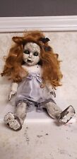 OOAK, creepy, crackle Doll , handmade, 18 in tall, halloween prop picture