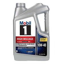 High Mileage Full Synthetic Motor Oil 10W-40, 5 Quart picture