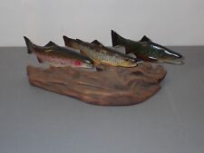 Big Sky Carvers Master Edition Wood Carving, Three Trout, No 30/450 picture