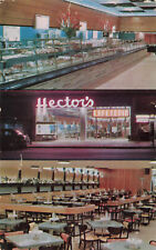 HECTORS SELF SERVE RESTAURANT VINTAGE NEW YORK CITY POSTCARD 1950s 091823 S picture