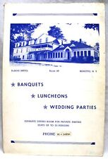 DUBOIS HOTEL RESTAURANT OF MINETTO NEW YORK DINING MENU 1961 VINTAGE picture