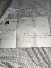Antique 1898 Letter on Bond Payment Receipt Chicago Burlington & Quincy Railroad picture