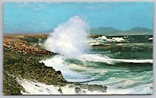 Northern Island Seas Shoreline Oceanfront Coast Cancel Curacao 1973 PM Postcard picture
