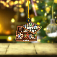 Personalized Games, chess-figures-board Christmas Light Ornament, Tree Decor picture