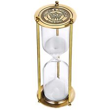 Brass Hourglass Sand Timer 60 Minute,Vintage Engraving Sand Clock,Large Reloj... picture