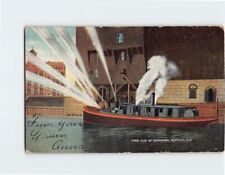 Postcard Fire Tug in Operation Buffalo New York USA picture