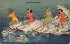 1940s CYPRESS GARDENS, Florida LINEN Postcard 