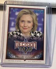 2020 Decision Hillary Clinton #1/1 Preview Bench Warmer #666 Rare Platinum USA picture