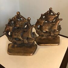 A Pair of portugese Galleon Cast Iron Bookends. picture