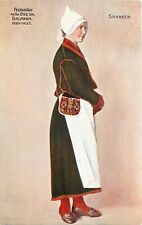 Art Postcard Beautiful Woman in Traditional Dress Costume of Sweden c. 1860 picture