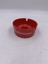 Red Plastic Round BUDWEISER Ashtray American Ornapress Corp. Advertising picture
