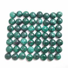 Amazing Green Malachite Loose Gemstone Round Shape 56 Pcs Lot For Making Jewelry picture