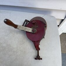 Vintage Prairie Tool Co C-6 RED Bench Mount Hand Crank Utility Grinder Sharpener picture