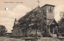 Catholic Church Laurel Mississippi MS Albertype Co. c1920 Postcard Hole Punch picture