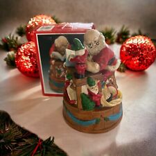VTG Ceramic Santa Is Coming To Town Themed Music Box, Christmas Naughty List picture