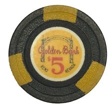 Circa 1955 VINTAGE Golden Bank Reno Nevada $5 Casino Chip picture