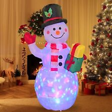 5ft Christmas Inflatables Snowman Outdoor Yard Rotating LED Blow Up Garden Decor picture
