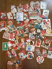 Large Lot of 44 Vintage Valentine’s Day Cards Early 1900’s, 1910s-1930s picture
