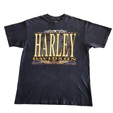 VTG 92 Harley Davidson MEREDITH NEW HAMPSHIRE T Shirt Single Stitch Large picture