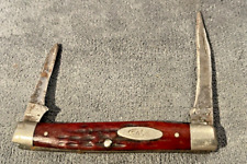 Vintage (1965-69) Case XX 6233 Pen knife red bone handles--needs Repair--3262.23 picture