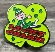 Lucky Charm Leprechaun Four Leaf Clover Hat Lapel Jacket Vest Backpack Bag Pin picture