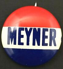 1960 Meyner Democratic Presidential Campaign Pin New Jersey Governor Political picture