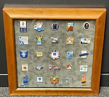Framed (25) Olympic Media Pins from the 2004 Athens Olympics picture