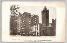 Ohio OH - Skyscrapers & Tower of Dr. Washington Gladden - Vintage Postcard picture